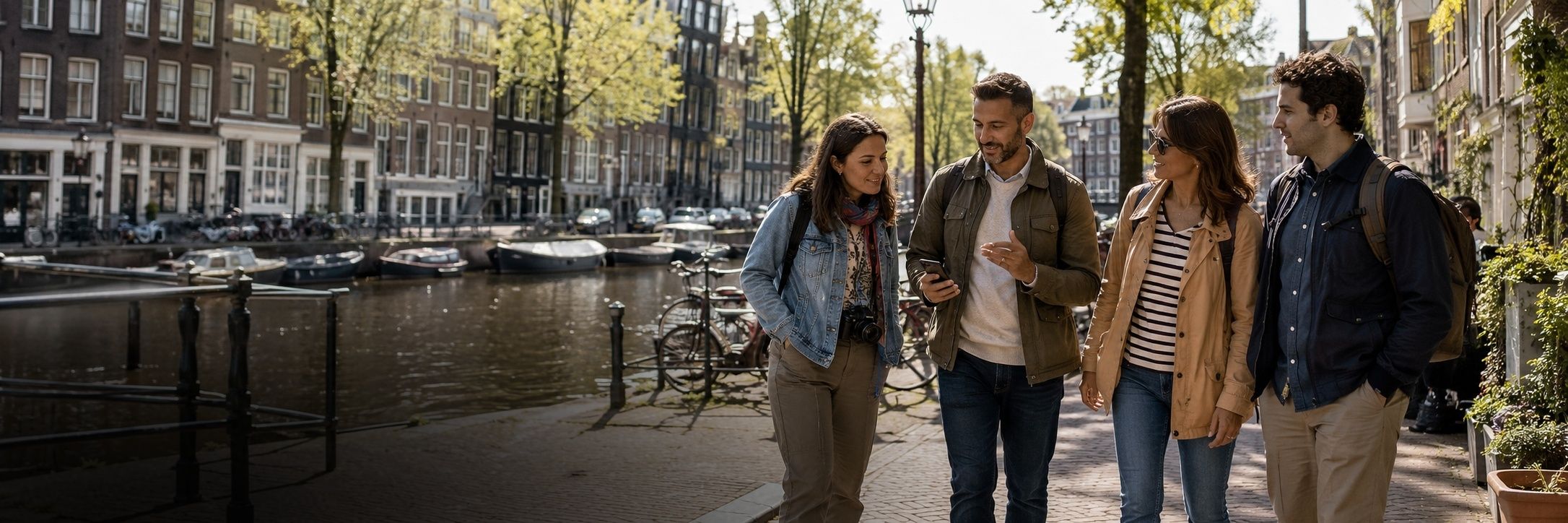 Case lungo il canale di Amsterdam